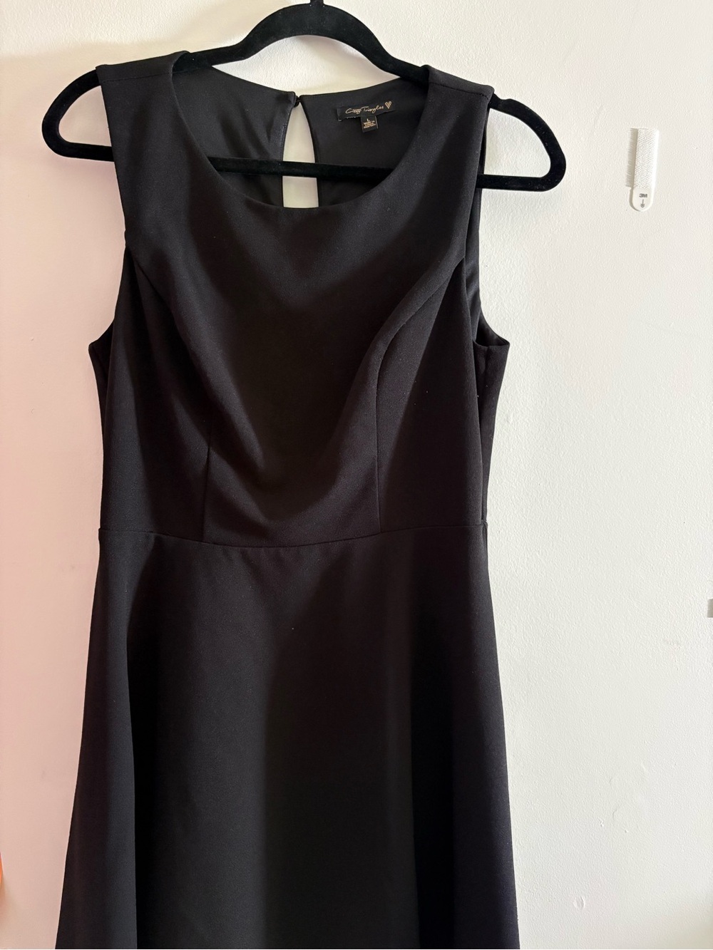 City Triangles Black Sleeveless Midi A-Line Dress
